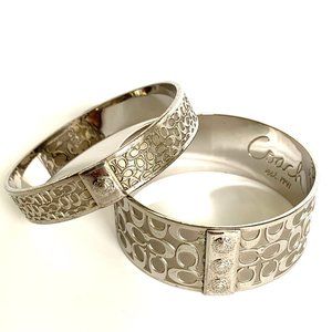 *Price Drop* Coach Signature Sliver Bangle SET
